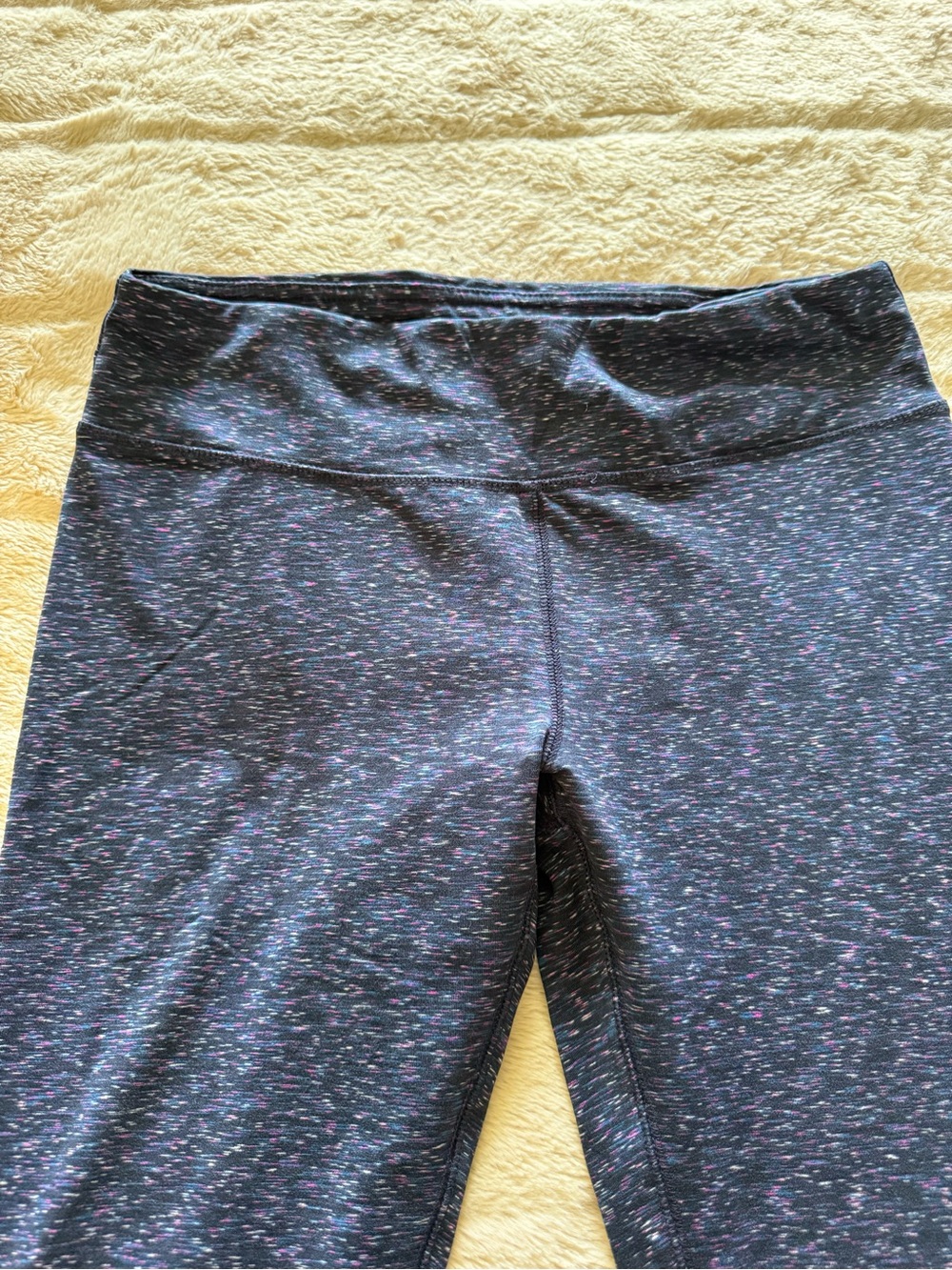 RBX Black Leggings with Purple & Blue Speckle